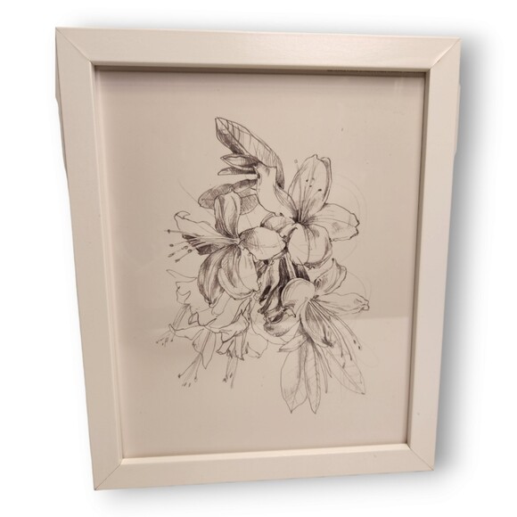 Lot of 3 White Framed Bird & Floral Prints – Goldfinch Theme – 9″×11″ Each - Picture 4 of 5